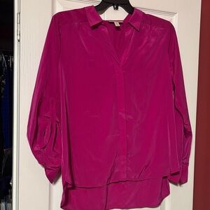 Dana buchman Fuchsia Blouse for Women size xl tab sleeves